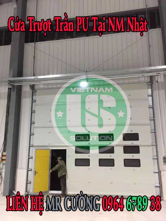 Cửa overhead Door bằng PU cách nhiệt